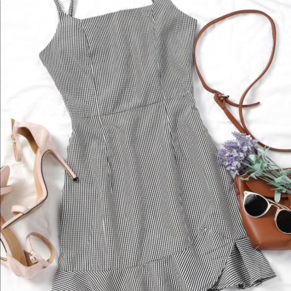 Black Checkered Dress 🌸❤️🌸